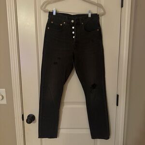 Levi's Black Straight Leg Jeans